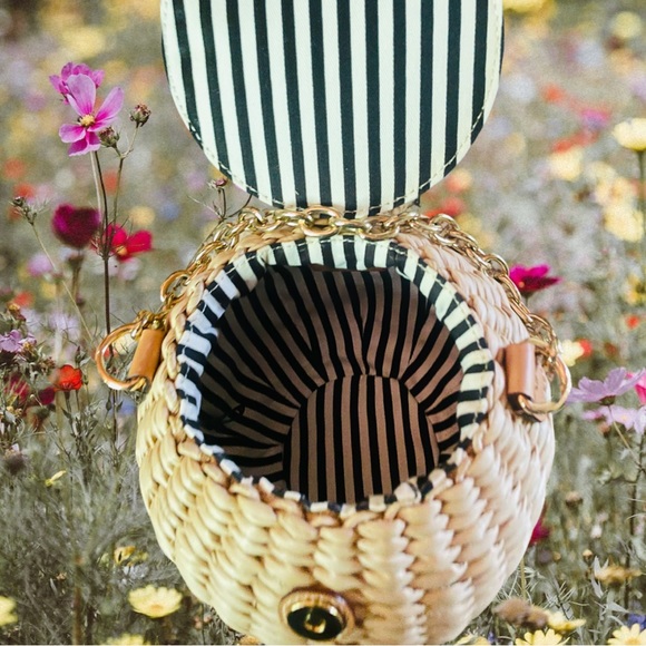 Designer Brand Frances Valentine Honeypot Wicker Basket Purse - Picture 4 of 9